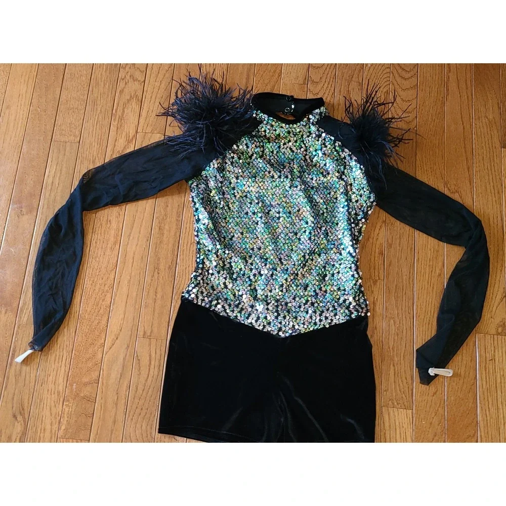 A wish come true Sequence costume leotard feather 222387 Did Ya  MA Medium adult